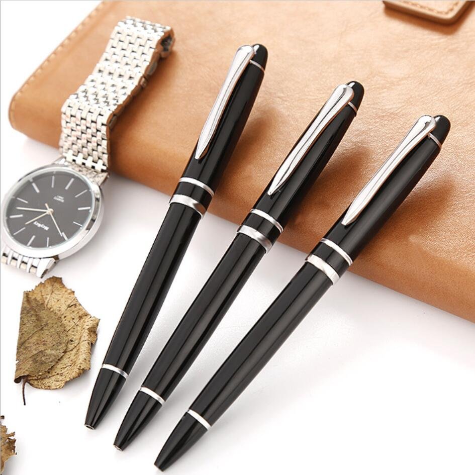 Pens Manufacturer custom Promotional Advertising Ballpen Private Label Black Metal Ballpoint Pen Office Signature Pens