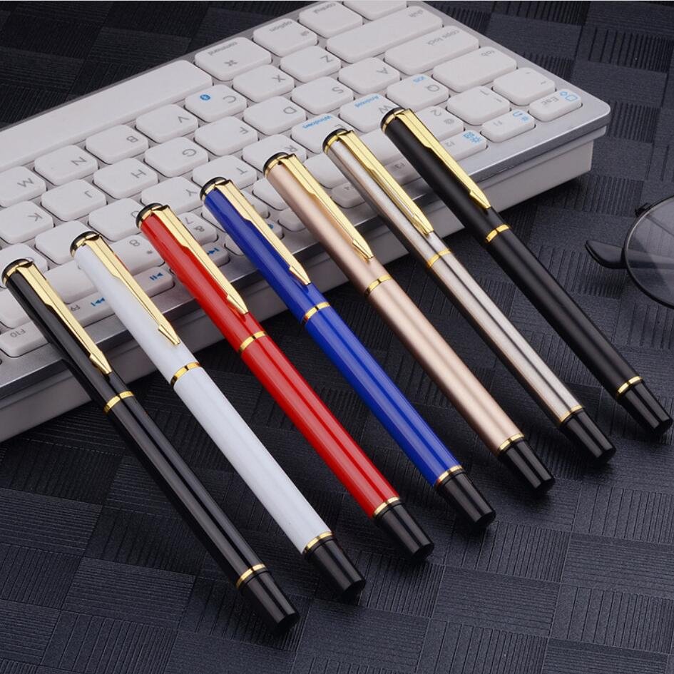 Pens Manufacturer custom Promotional Advertising Ballpen Private Label Black Metal Ballpoint Pen Office Signature Pens