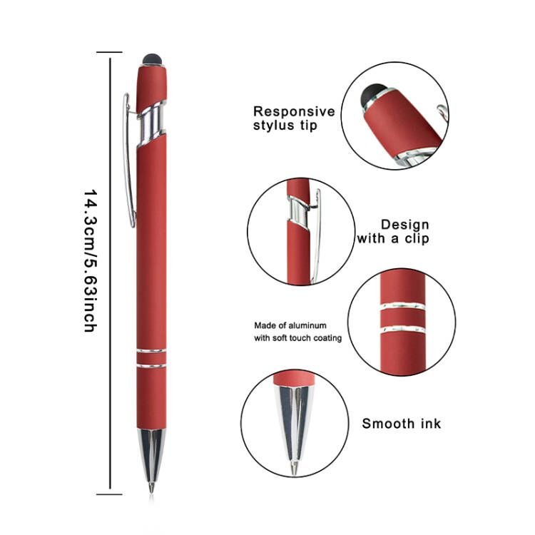 BECOL High Quality Multifunction Ballpoint Pen Customized Advertising Gift Pen Metal Stylus Ball Pen with Custom Logo Printed