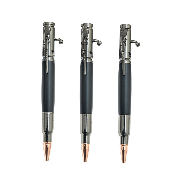 Hot Selling Souvenir Creative Portable Metal Ballpoint Pen 1.0mm Metal Bolt Bullet Pen