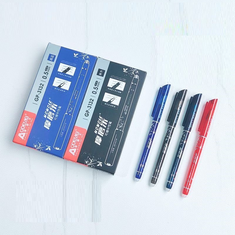 Office and business erasable pen Aode Mei student ballpoint pen exam writing transparent Ink 0.5mm erasable gel pen