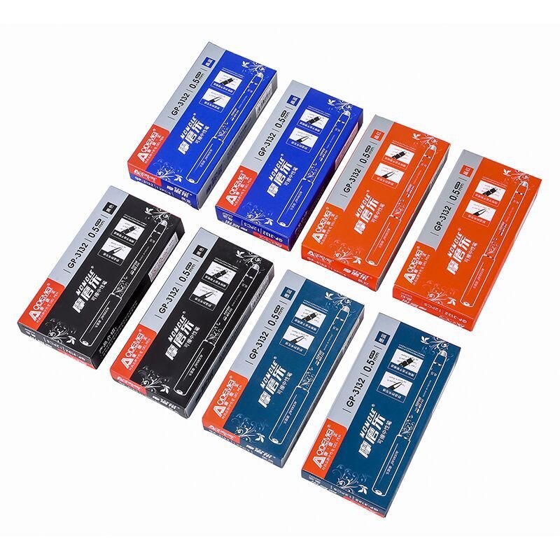 Office and business erasable pen Aode Mei student ballpoint pen exam writing transparent Ink 0.5mm erasable gel pen