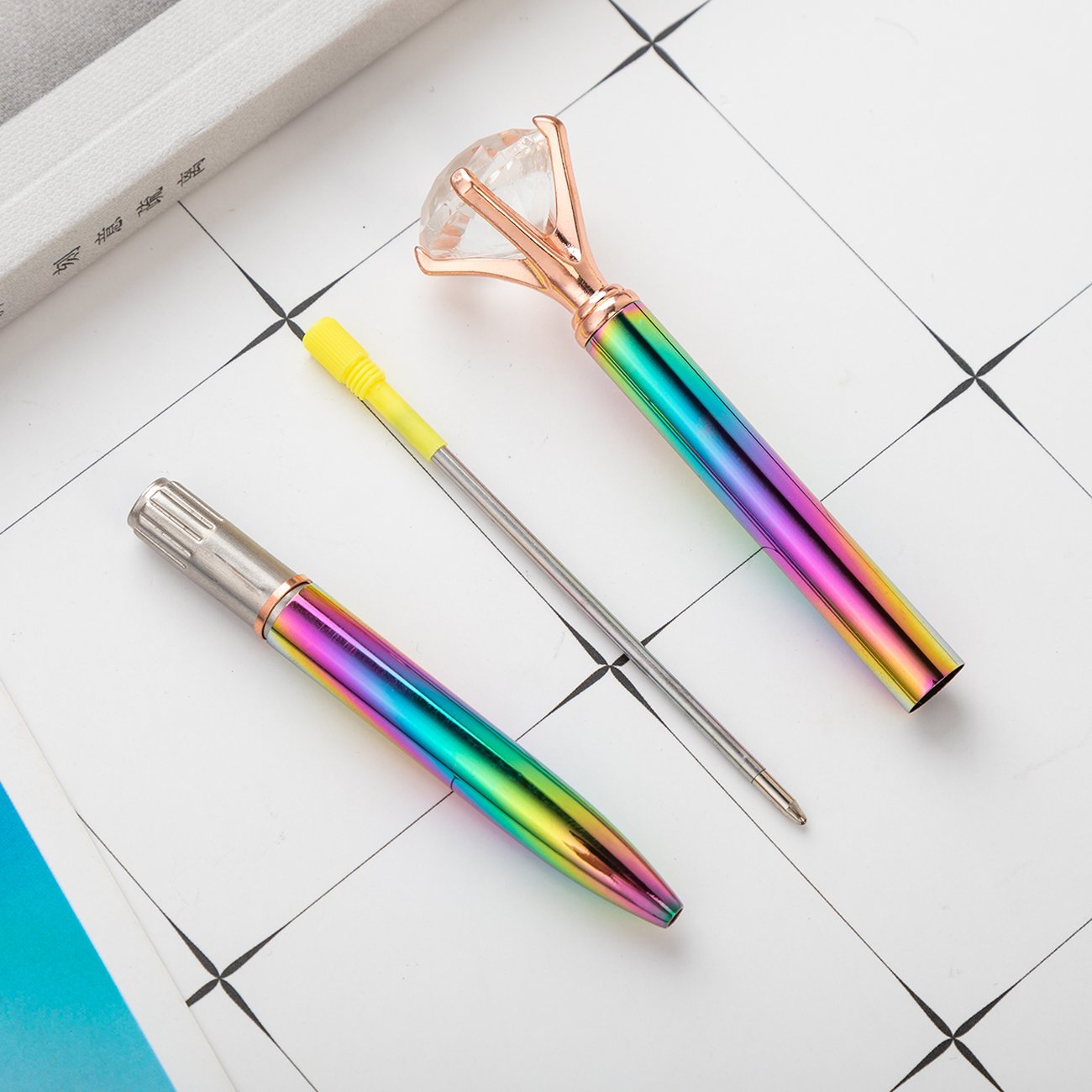 New big diamond metal ballpoint pen gift diamond ballpoint pen crystal pen with LOGO