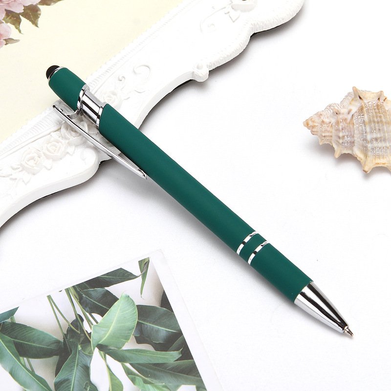 New Cheap Metal 2 in 1 Stylus Pen Multi-colored Ballpoint Pen with LOGO Printing for All Brands Touch Screen Electronic Products