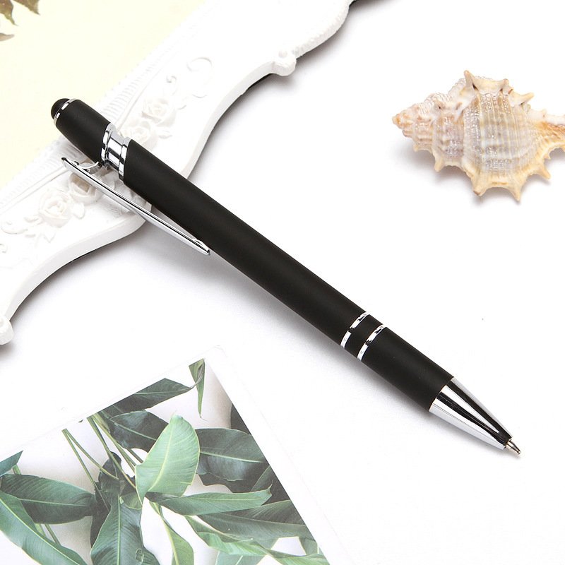 New Cheap Metal 2 in 1 Stylus Pen Multi-colored Ballpoint Pen with LOGO Printing for All Brands Touch Screen Electronic Products