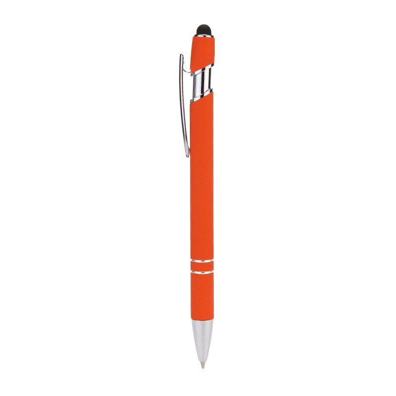 New Cheap Metal 2 in 1 Stylus Pen Multi-colored Ballpoint Pen with LOGO Printing for All Brands Touch Screen Electronic Products