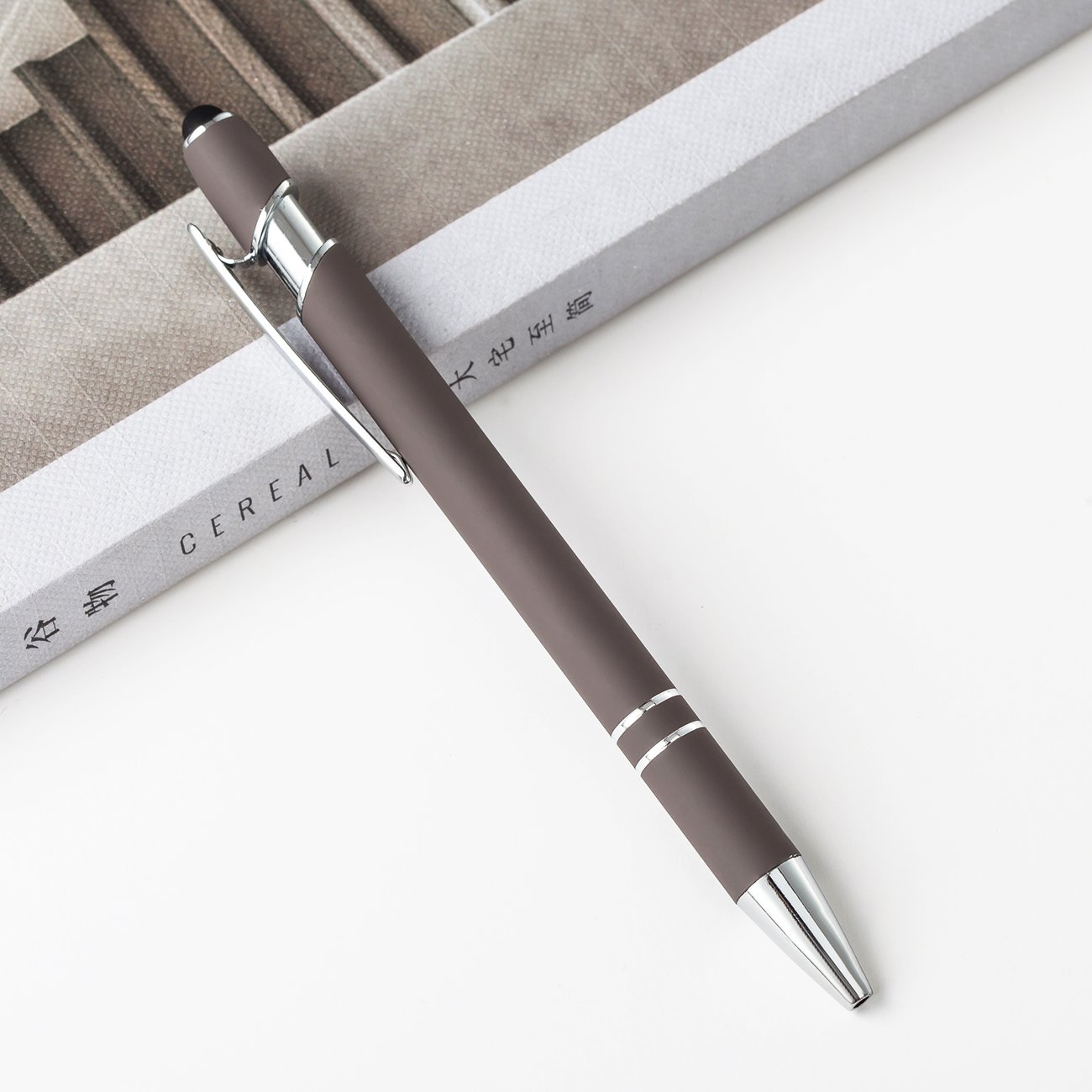 Custom logo Personalized Advertising Cheap Gift Metal Aluminum ballpoint Pen With Stylus