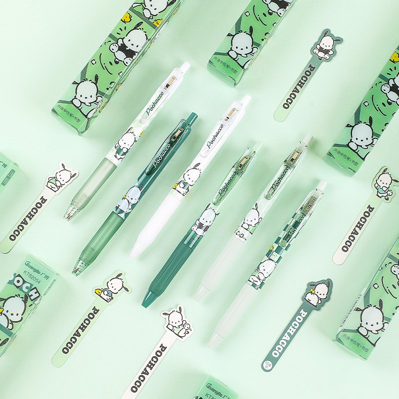 Botu 24pcs/Box Bulk Fun Sanrioed Pochacco Pen Set Stationery Blindbox Accessories Kuromi Blind Mystery Box