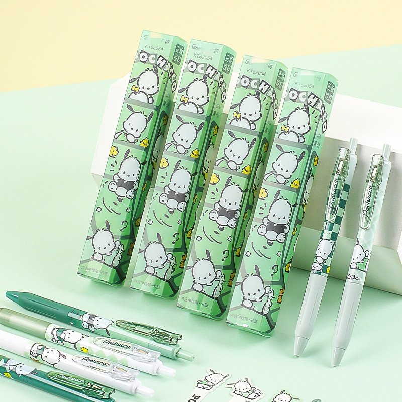 Botu 24pcs/Box Bulk Fun Sanrioed Pochacco Pen Set Stationery Blindbox Accessories Kuromi Blind Mystery Box