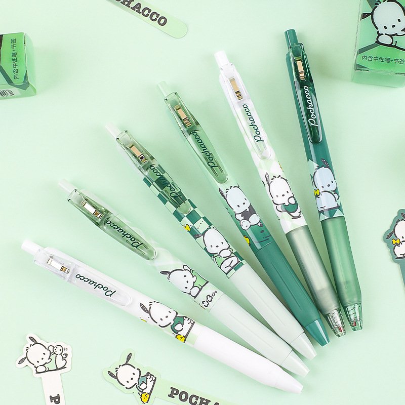 Botu 24pcs/Box Bulk Fun Sanrioed Pochacco Pen Set Stationery Blindbox Accessories Kuromi Blind Mystery Box