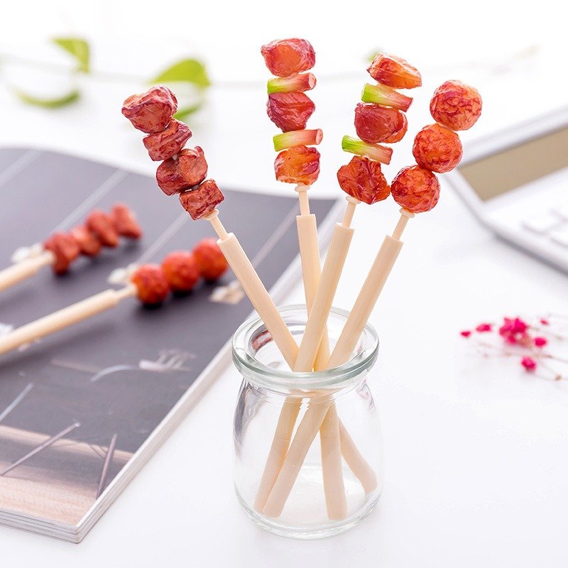 Korean creative ballpoint simulation skewers mutton skewers modeling craft pen funny personality student stationery wholesale