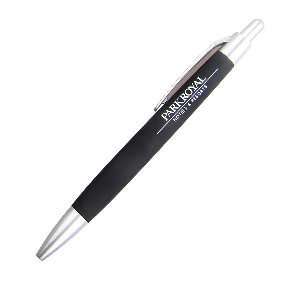 Promotional printed rubber sprayed sheraton hotel use gift plastic ball pen custom logo ballpoint pen