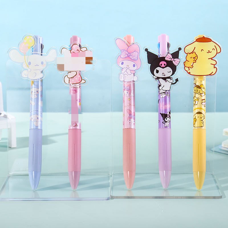 DHF009 Wholesale Sanrioed three colors neutral pen ballpoint pen with multi-colors black red blue signature pen stationery