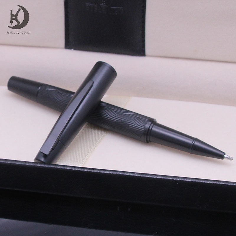 Promotional business custom pen design engraved branded logo gift ballpoint writing pen luxury metal roller ball pen set