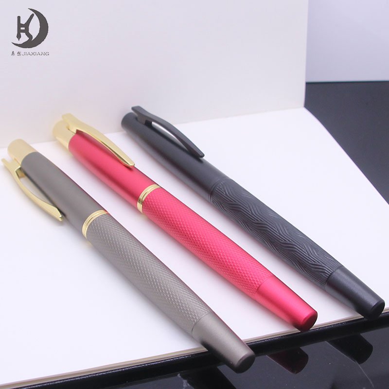 Promotional business custom pen design engraved branded logo gift ballpoint writing pen luxury metal roller ball pen set