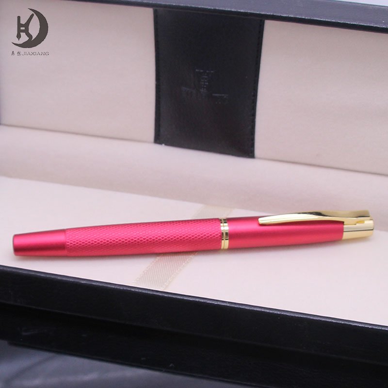 Promotional business custom pen design engraved branded logo gift ballpoint writing pen luxury metal roller ball pen set