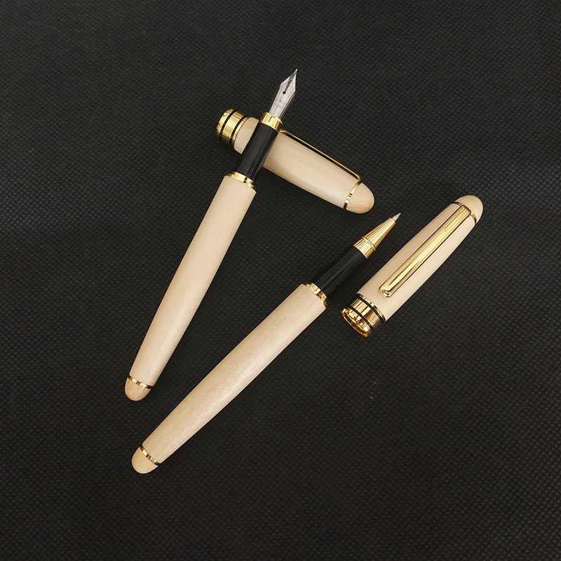 Custom eco gift fountain pen bamboo ballpoint pen wood pen with LOGO