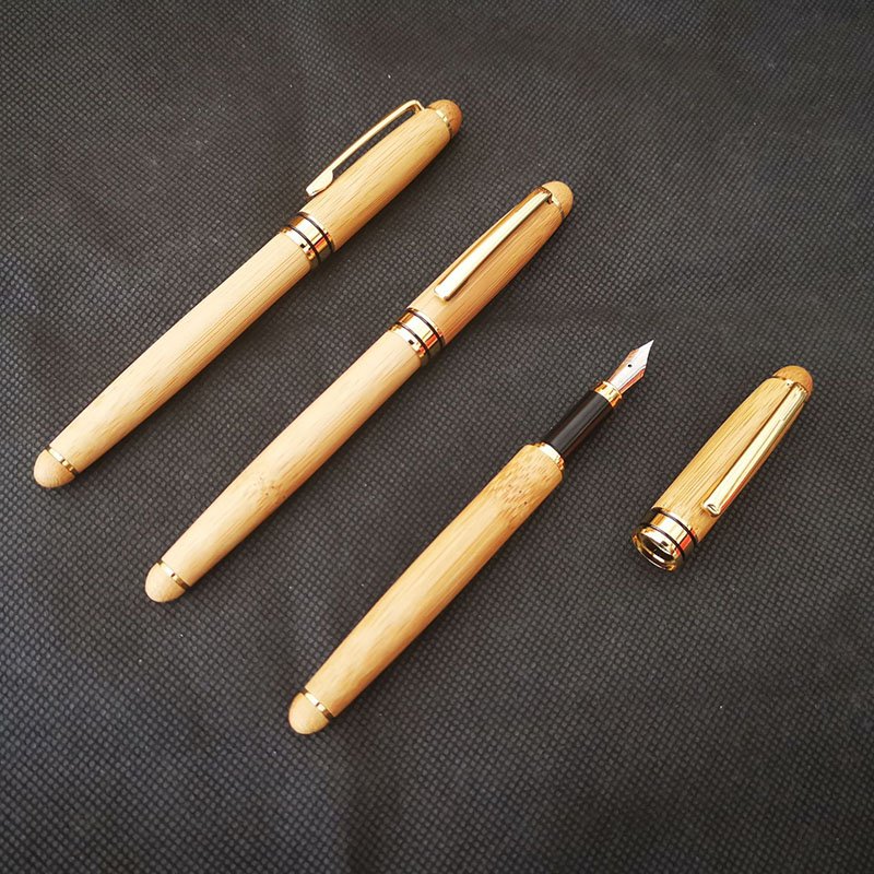 Custom eco gift fountain pen bamboo ballpoint pen wood pen with LOGO