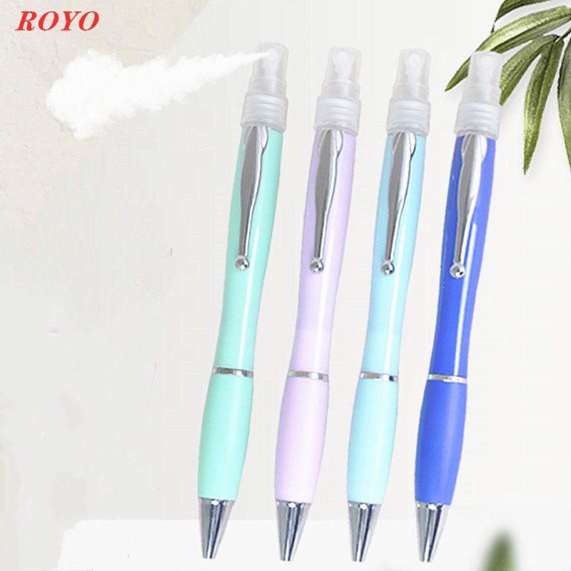 colorful 3ml ABS empty bottle hand mini plastic pen spray bottle perfume sanitizer desinfectante spray pen-SD-988
