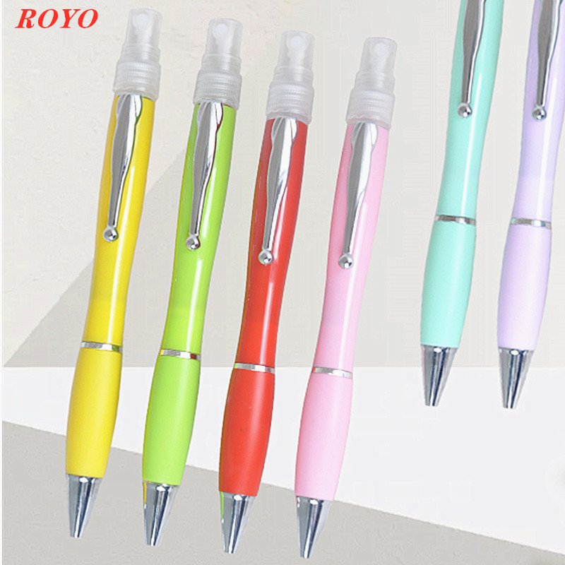 colorful 3ml ABS empty bottle hand mini plastic pen spray bottle perfume sanitizer desinfectante spray pen-SD-988
