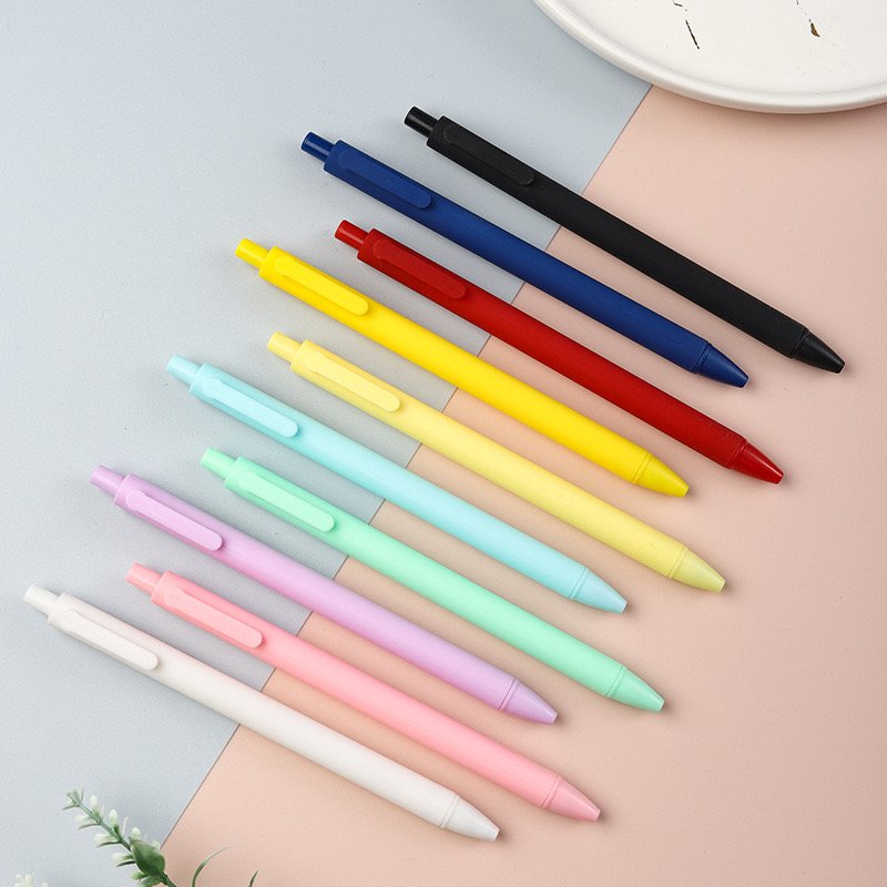 Cute biros, macaroon colour unisex pen, retractable beautiful office supplies for both men and women, best gift, smooth writing