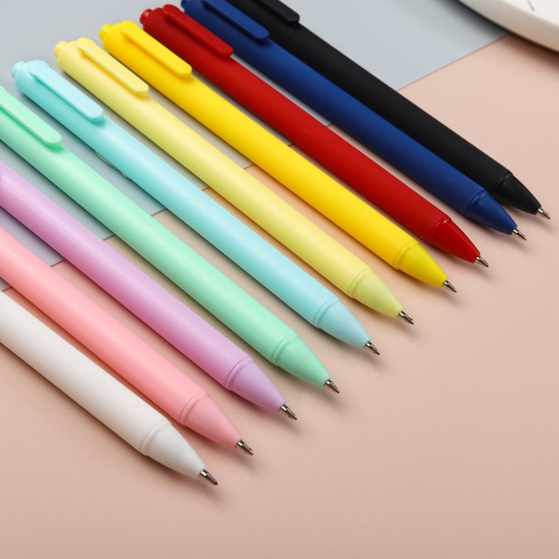 Cute biros, macaroon colour unisex pen, retractable beautiful office supplies for both men and women, best gift, smooth writing