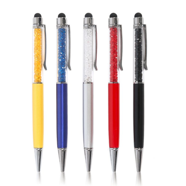 Custom logo ballpoint pen metal advertising ballpoint pen Crystal Stylus Pen