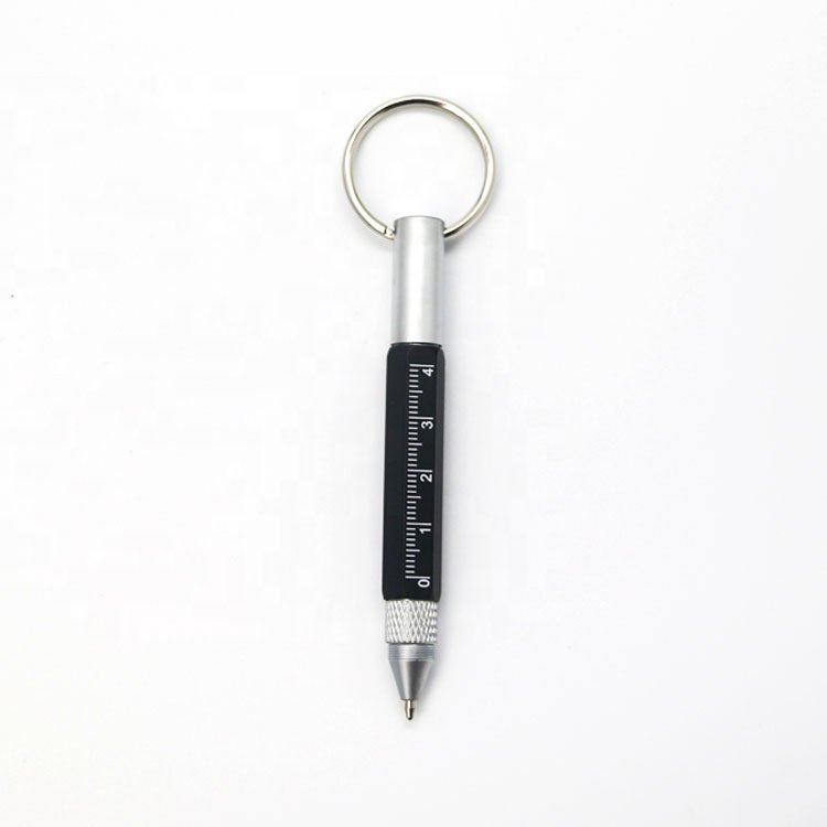 mini Multifunction Ballpoint Pen, 6 In 1 of Ball Pen, Stylus, Screwdriver, Scale, Keychain