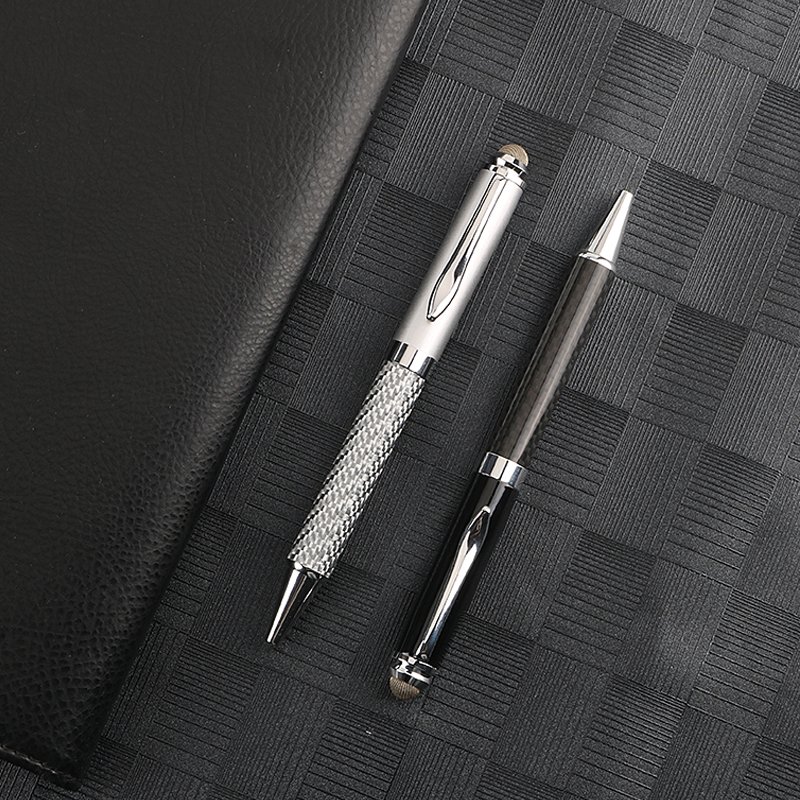 new Promotion Price Off Carbon Fiber Metal touch screen ball Pen stylus touch pen
