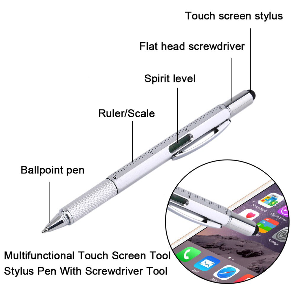 Multi Function Promotional Pen Multifunction Tool Pen Stylus Plastic Touch Custom LOGO Ballpoint Pen