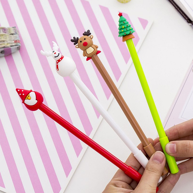 Christmas creative pen gel pen cute cartoon Christmas series neutral wholesale pen Christmas gift