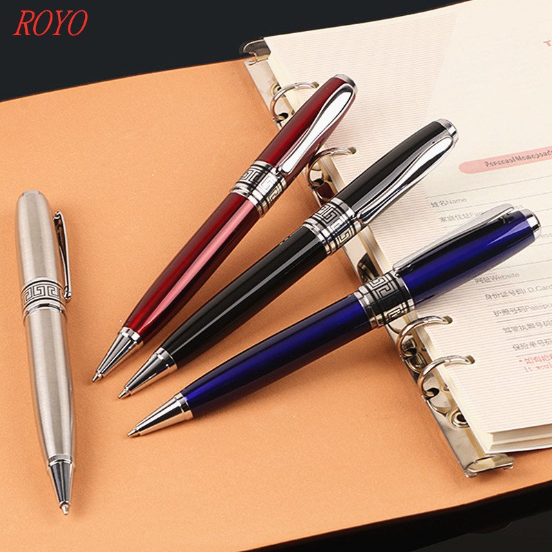 Luxury Heavy Metal Embossing Laser Engraving Logo Metal Brass Promotional Roller Ballpoint Pen- B-8626