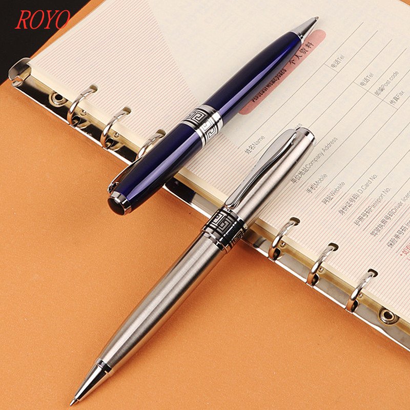 Luxury Heavy Metal Embossing Laser Engraving Logo Metal Brass Promotional Roller Ballpoint Pen- B-8626