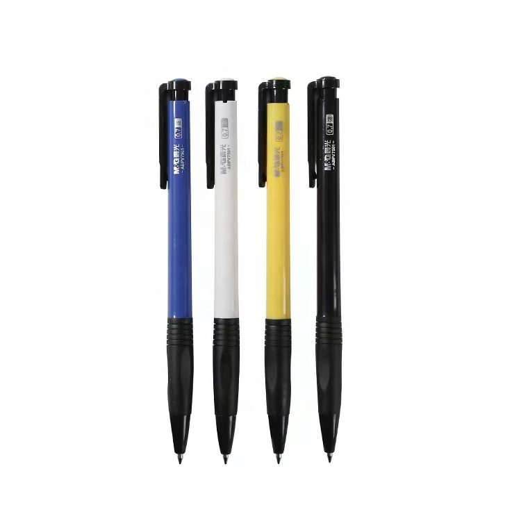 M&G High Quality 0.7mm Plastic Press Ballpoint Pen Business Pen with Black Red Blue ink Colors