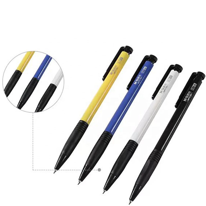 M&G High Quality 0.7mm Plastic Press Ballpoint Pen Business Pen with Black Red Blue ink Colors