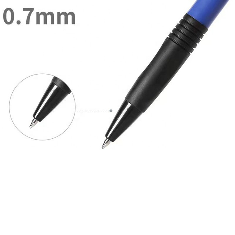 M&G High Quality 0.7mm Plastic Press Ballpoint Pen Business Pen with Black Red Blue ink Colors