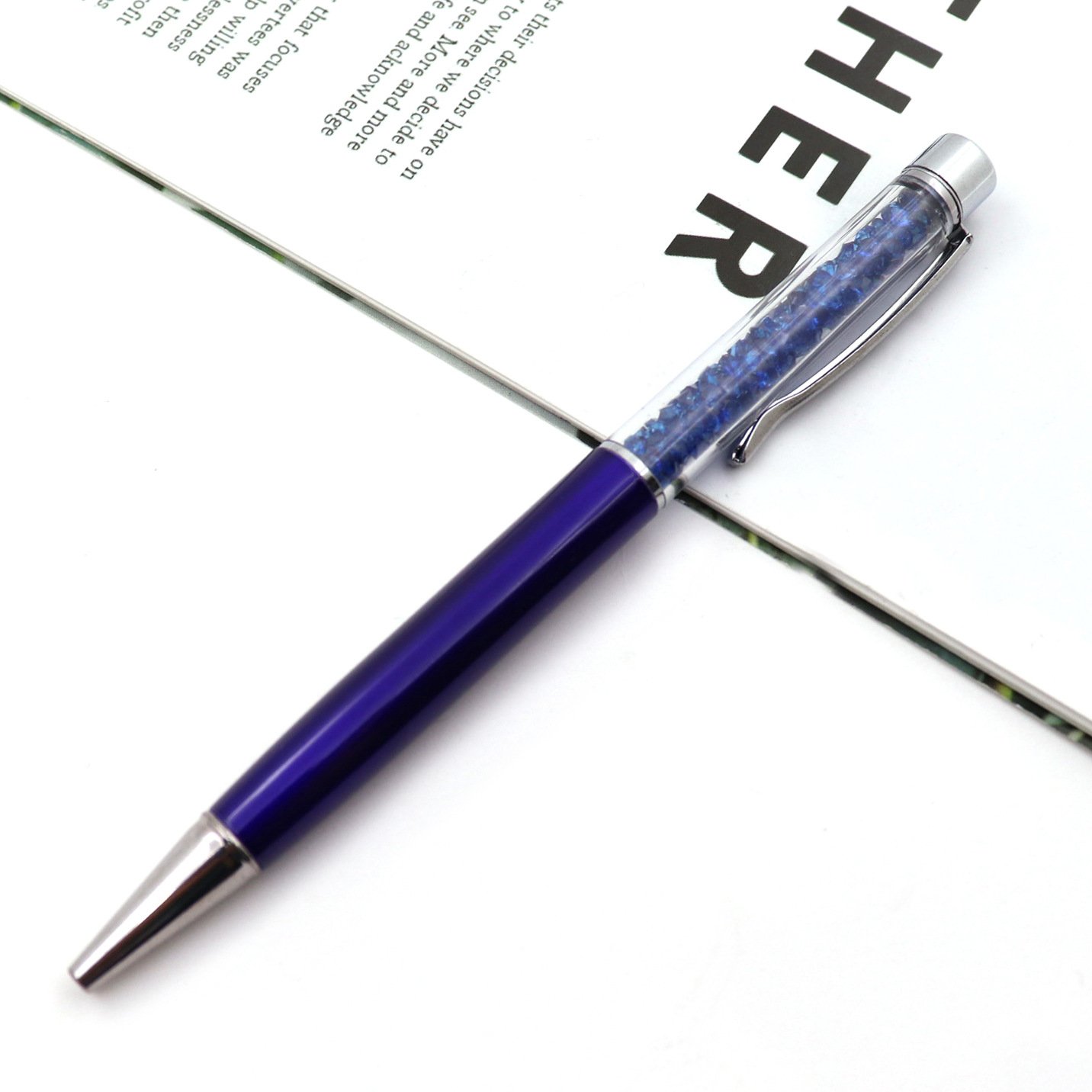 Metal Diamond Crystal Pen for Wedding gift Promotional Creative Bling Metal ballpoint pen custom
