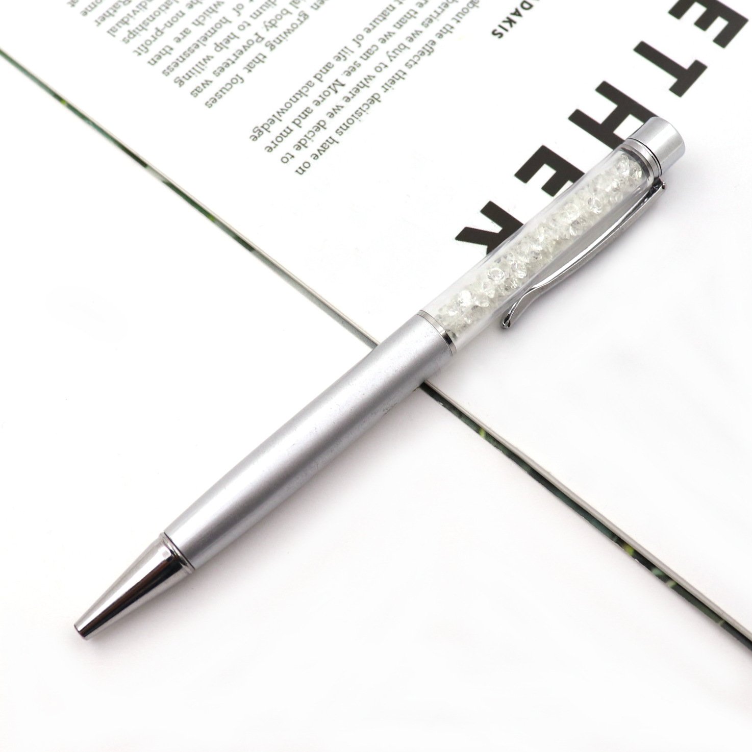 Metal Diamond Crystal Pen for Wedding gift Promotional Creative Bling Metal ballpoint pen custom