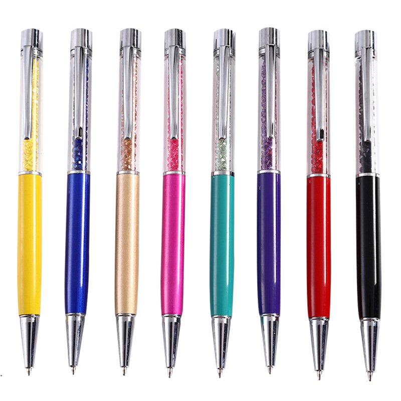 Metal Diamond Crystal Pen for Wedding gift Promotional Creative Bling Metal ballpoint pen custom
