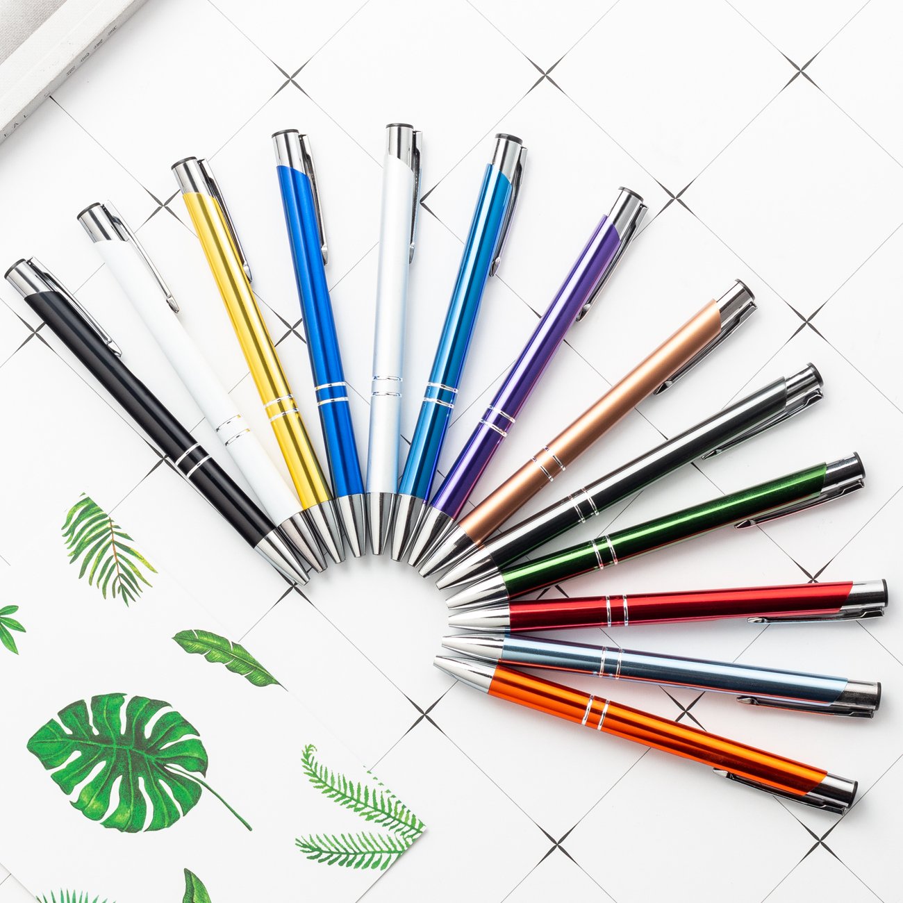 Wholesale Advertising personalized logo ballpoint for aluminum promotion vip Metals ball Pen with Clip metal pens