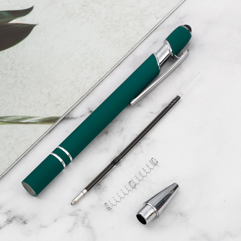 Hot Selling Promotional New Multifunction Ball Stylus Soft Touch Screen Pen 2 In 1 With Custom Logo Metal Ballpoint Pens
