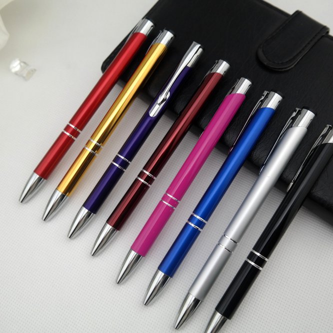 Luxury Business-Style Promotional Metal Ball Pen Customized Logo Laser Engraving Personalized Gift Ballpoint Pen Writing 1.0 mm