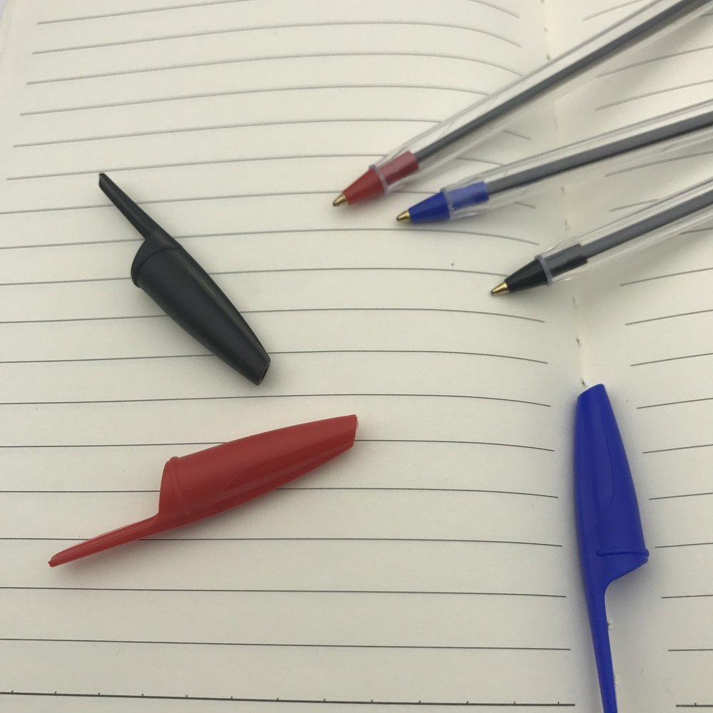 Transparent penholder color hat cheap ballpoint pen