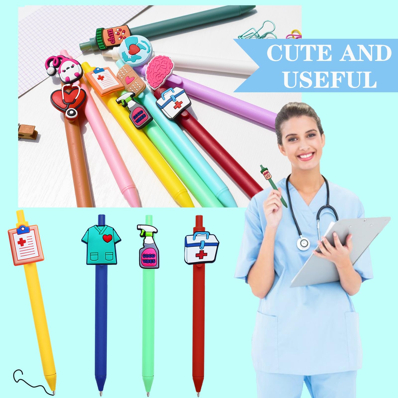 Funny Long-Lasting Nurse Ballpoint Pen Accessories Versatile Writing Instrument for Nurse Doctor Medical Assistant