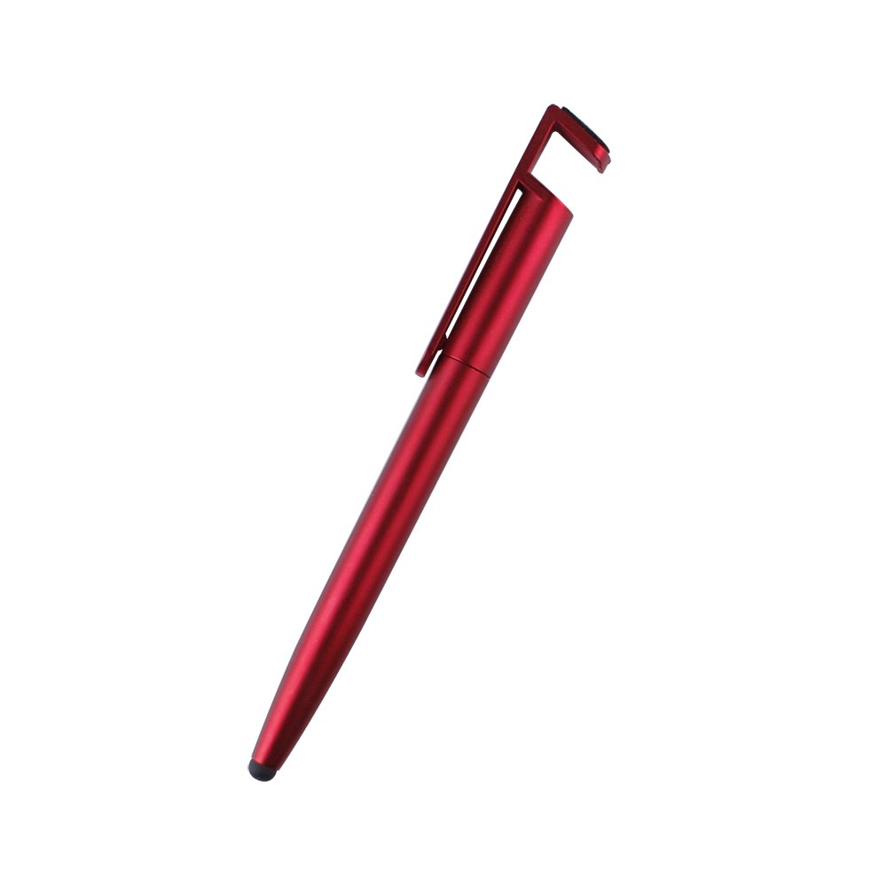 Custom Logo Smart Phone Stand Holder with Touch Screen Stylus Pen Plastic Ballpoint Pens for Advertising