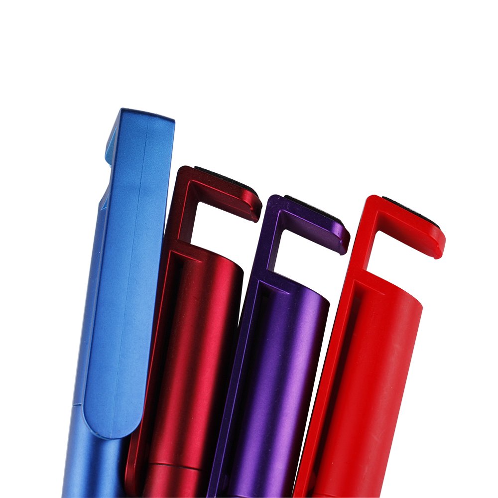 Custom Logo Smart Phone Stand Holder with Touch Screen Stylus Pen Plastic Ballpoint Pens for Advertising