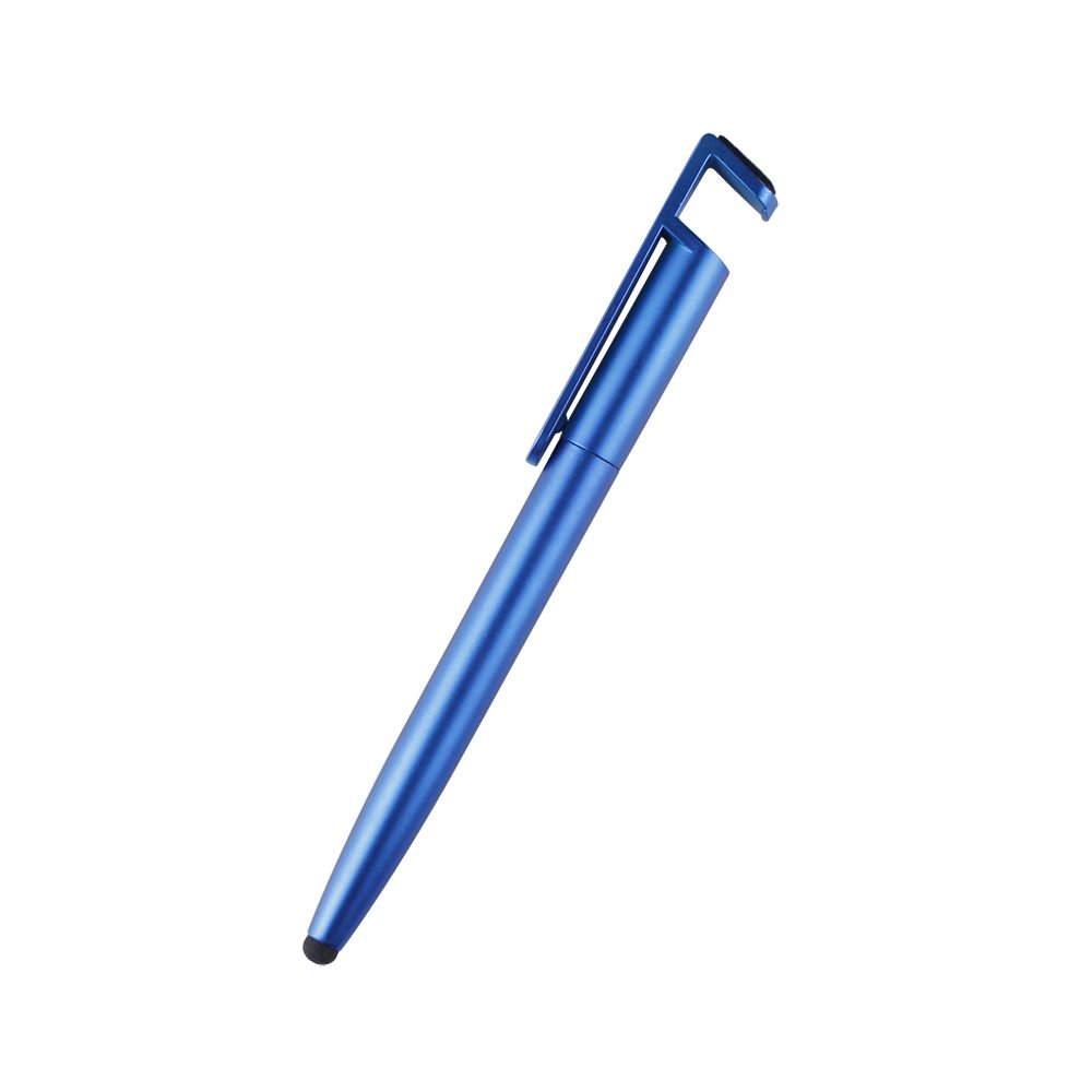 Custom Logo Smart Phone Stand Holder with Touch Screen Stylus Pen Plastic Ballpoint Pens for Advertising