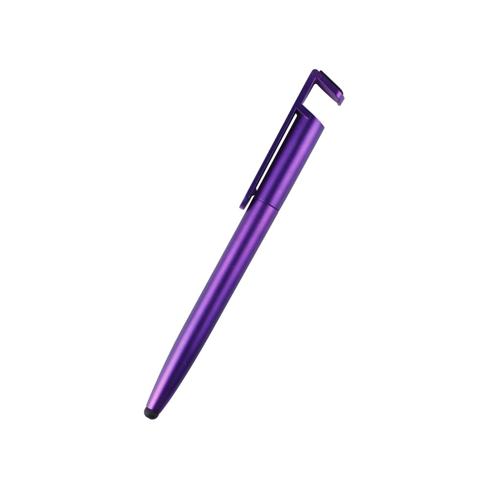 Custom Logo Smart Phone Stand Holder with Touch Screen Stylus Pen Plastic Ballpoint Pens for Advertising