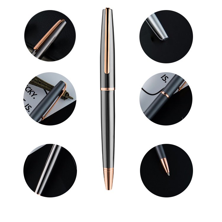 GemFully commercial office supplies Twist Ballpoint Pens business writing gift metal gold pen with logo