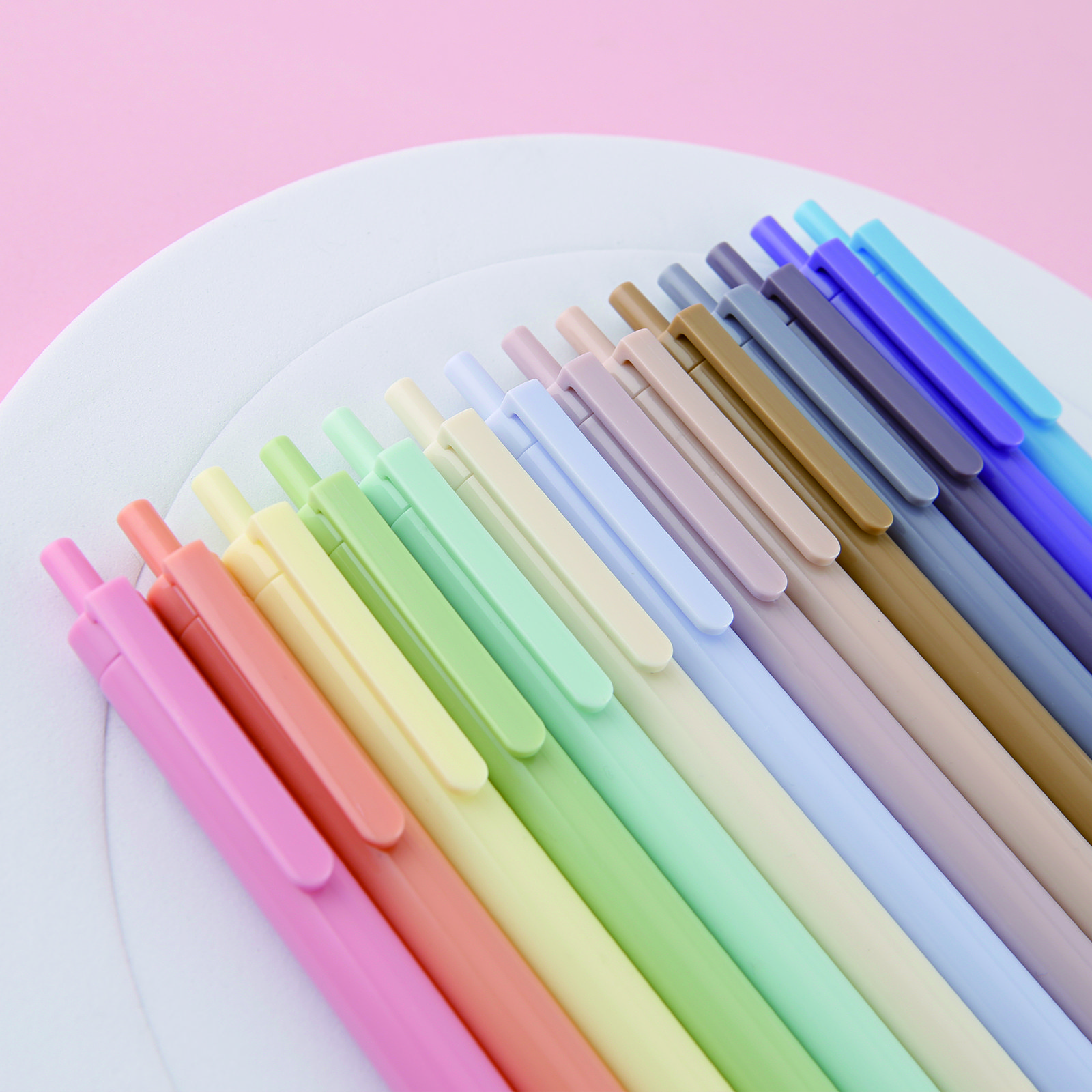 15 Candy Color Cheap Promotional Plastic Ballpoint Pens with Custom Logo, Cute pens for school, office
